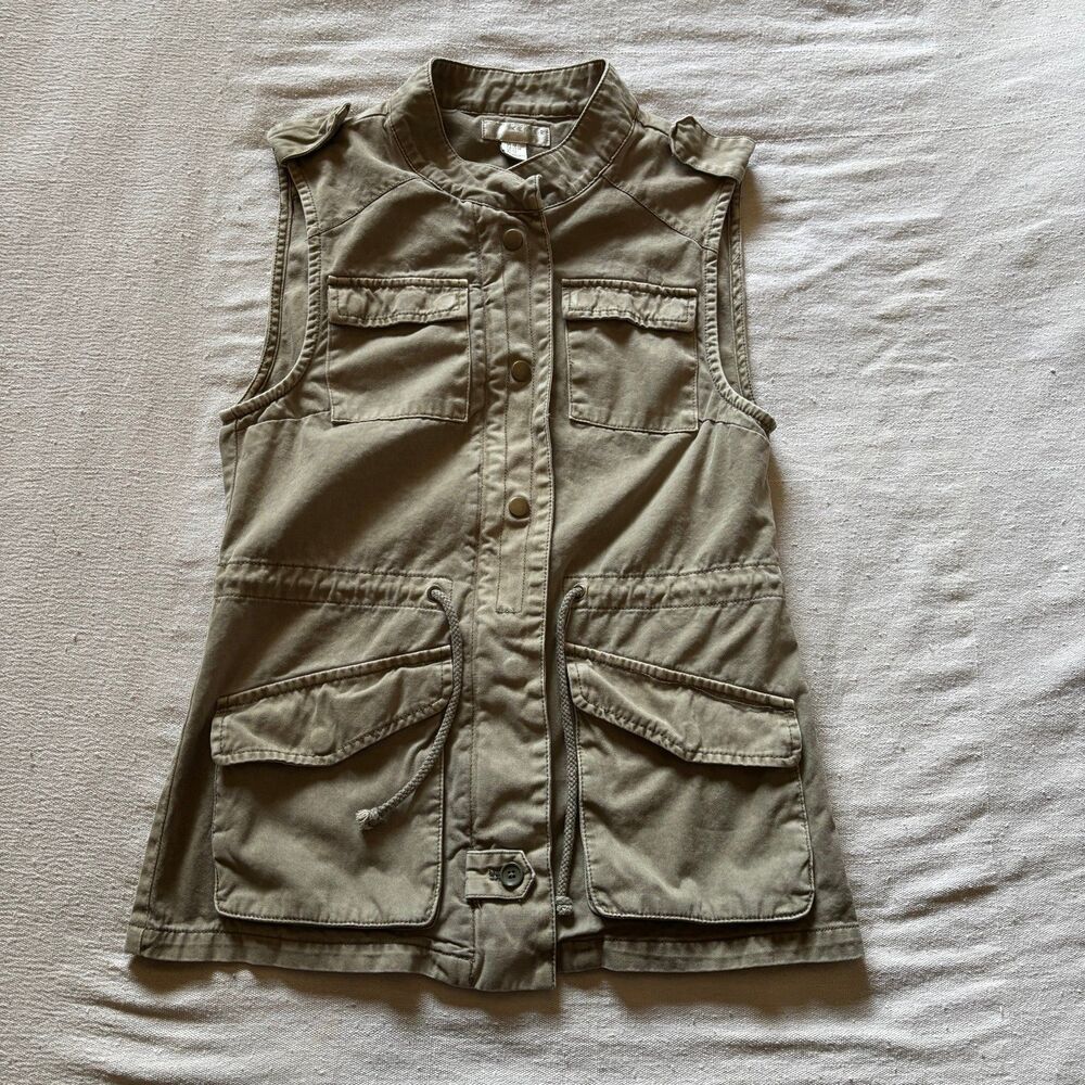 Kenar Olive Green Utility Cargo Vest